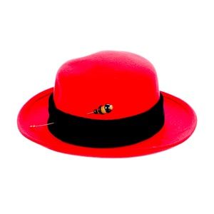 Frank Olive Red Fedora Hat